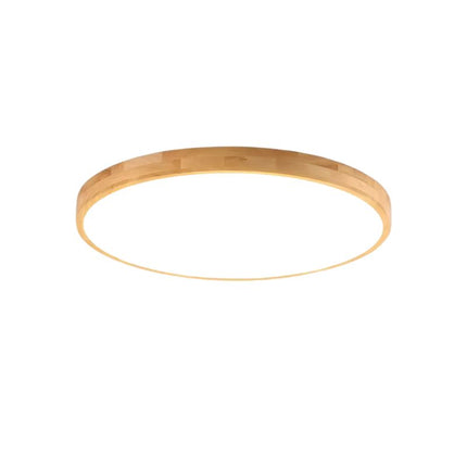 Plafonnier LED en Bois Style Nordique, finition bois minimaliste
