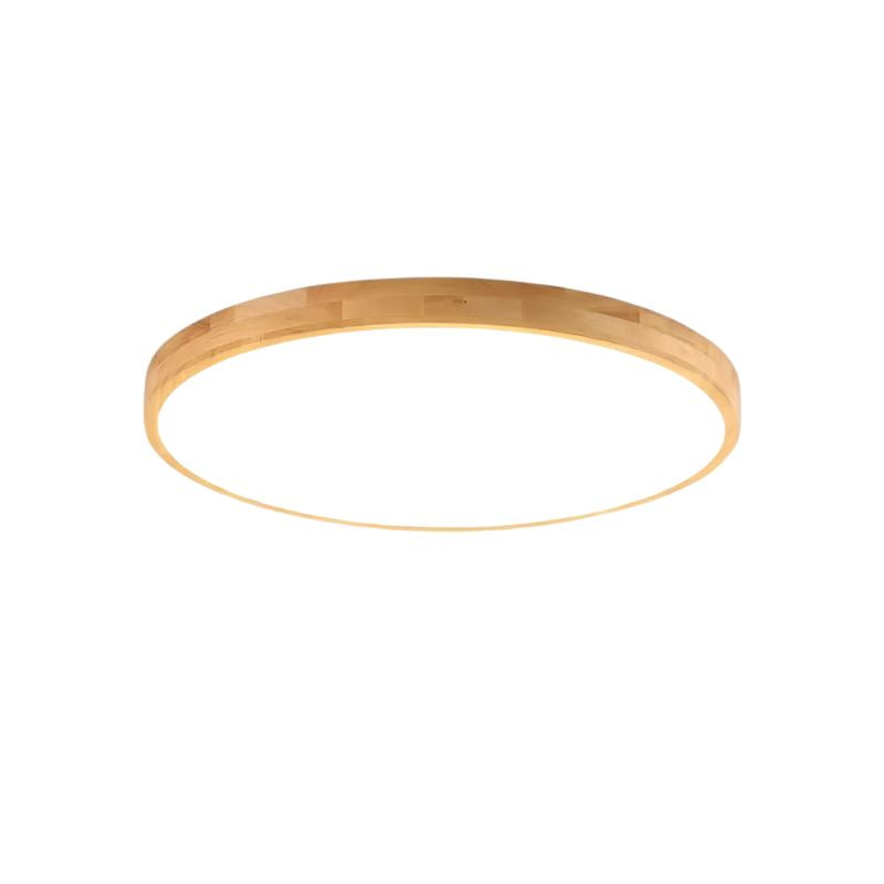 Plafonnier LED en Bois Style Nordique, finition bois minimaliste