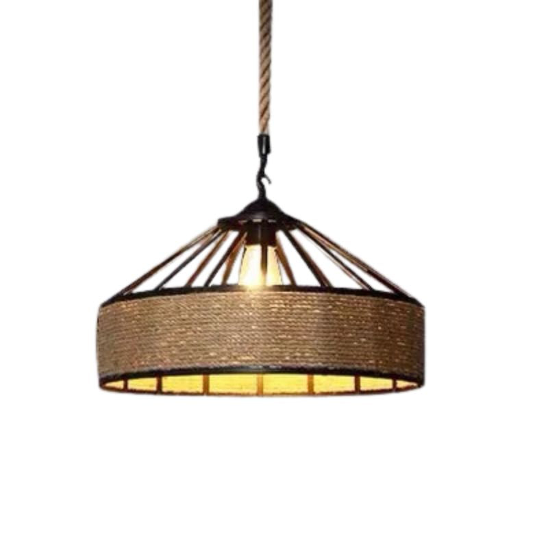Suspension Bohème Design Chanvre Créatif,Ampoule Edison Créative, pour Restaurant