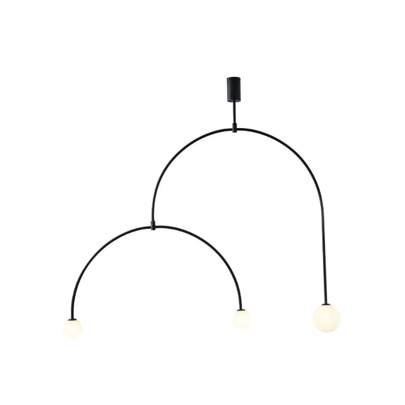 Suspension Design Sculpturale Et Contemporaine, suspension noir minimaliste