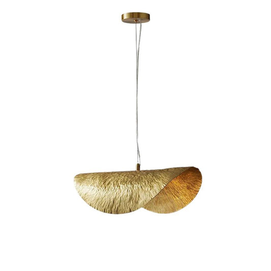 Suspension Escalier Lotus Dorée, lampe dorée moderne. lampe suspendue dorée