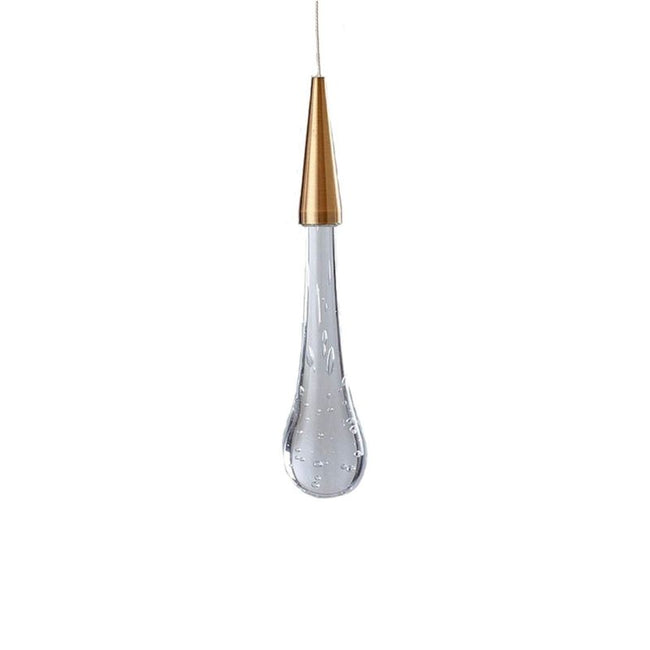Suspension Escalier Luminaire Goutte Dorée, suspension minimaliste dorée