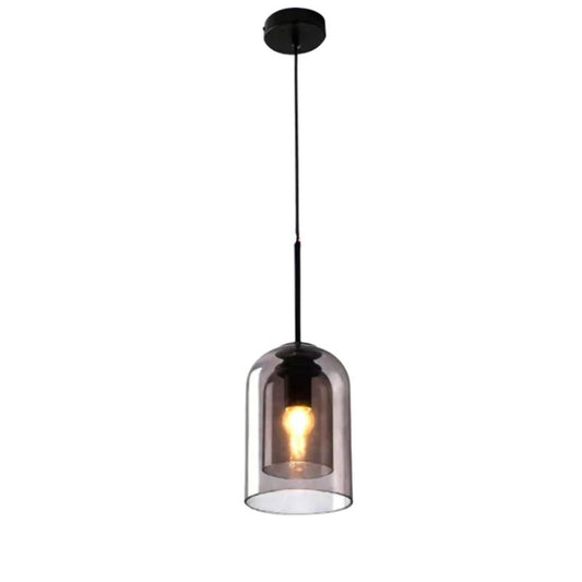 Suspension Escalier Luminaire Vintage En Verre, en forme de cloche 