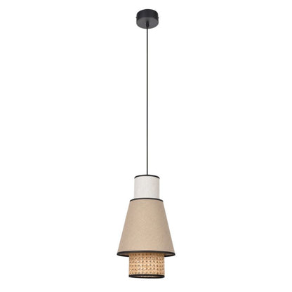 Suspension Moderne Artisanale en Rotin, Design Artistique Classique, Luminaire Décoratif, Idéal pour un Salon ou une Cuisine