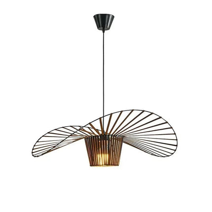Suspension Moderne Créative Style Chapeau,  style nordique Vertigo, en tissu français, pour Restaurant, artistique et créatif, salon, chambre à coucher, lampe décorative