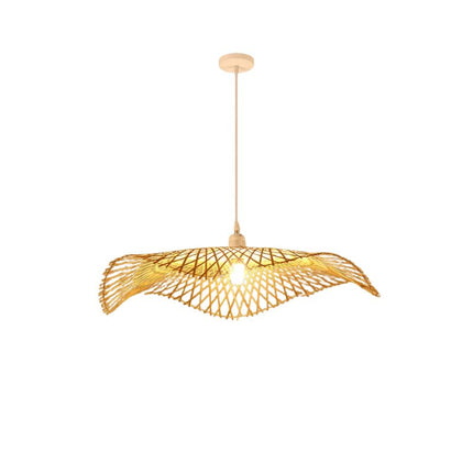 Suspension Salon Artisanale Finition Bambou, pour une Salle à Manger ou un Café