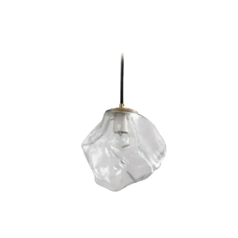 Suspension Salon En Verre Chic Et Créatif, lumière douce cristalline 