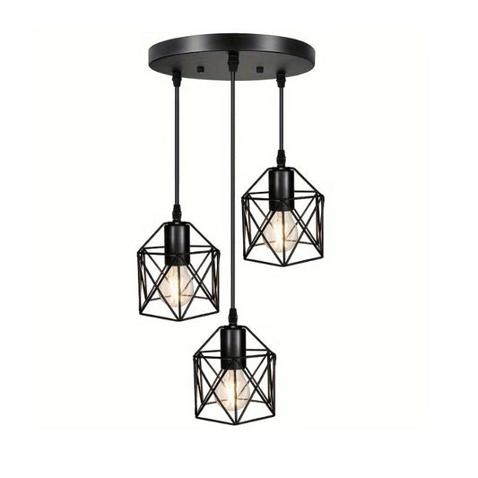 Suspension Vintage Triple Élégance Industrielle, adapté au salon, à la salle à manger